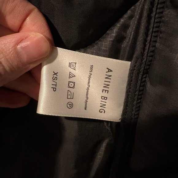 Anine Bing Black Quilted Button-Front Puffer Jacket - Picture 3 of 4